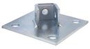 1-5/8 in. 2 Hole Electro-galvanized Steel Single Channel Post Base