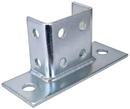 3-1/2 in. 2 Hole Electro-galvanized Steel Standard Double Channel Post Base