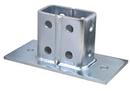3-1/2 in. 2 Hole Electro-galvanized Steel Square Double Channel Boxed Post Base