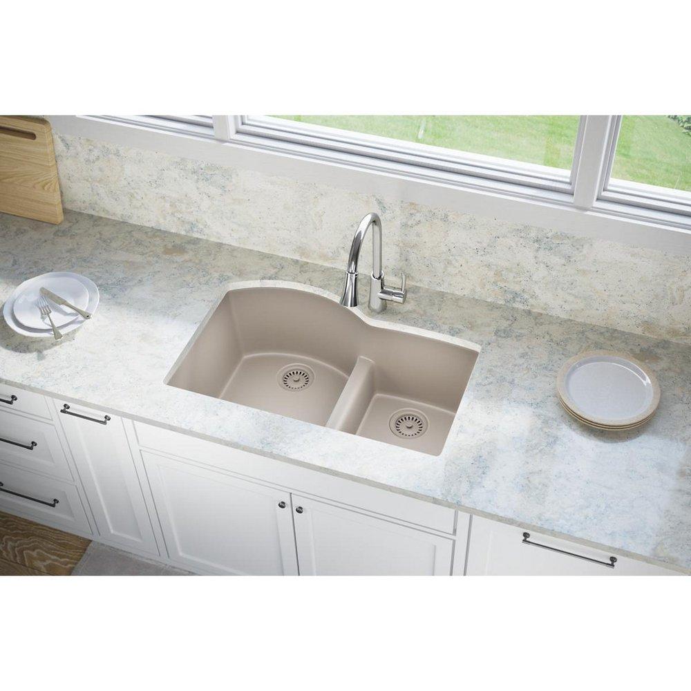 Elkay Silvermist Plastic Disposer Flange with Basket Strainer and Stopper 