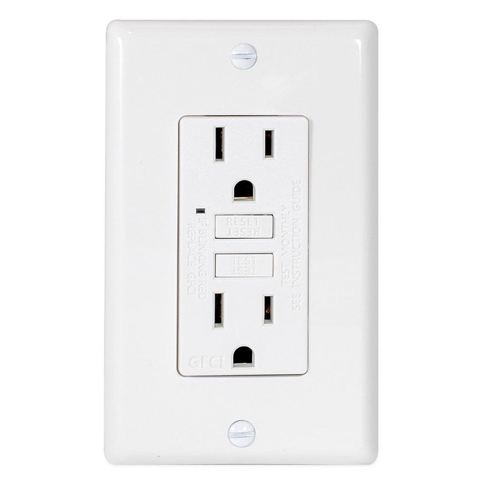 EZ-FLO White 125V Receptacle (Pack of 10) 