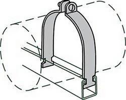 6 in. Electrogalvanized Steel Strut Pipe Clamp