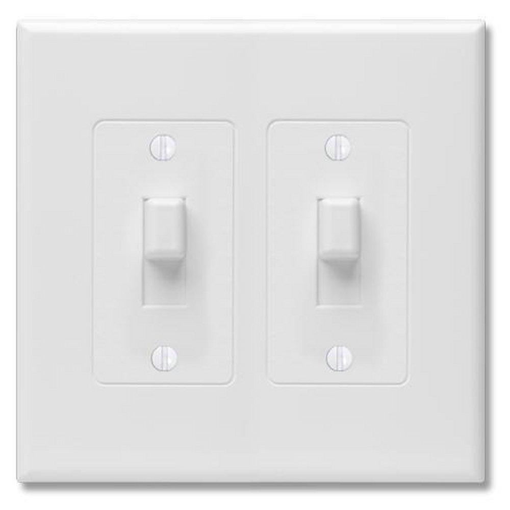 TayMac White 2-gang Decorator Cover 