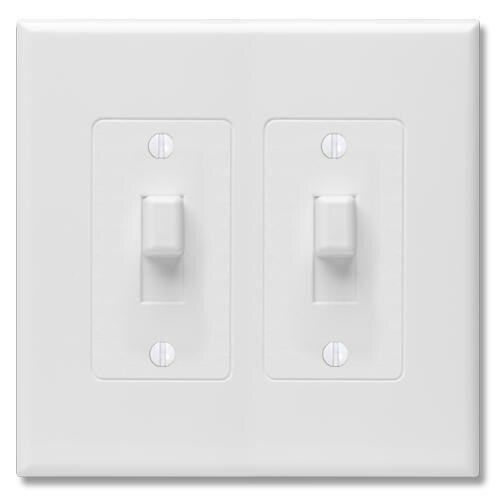 TayMac&reg; White 2-gang Decorator Cover 