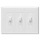 3-Gang Toggle Cover-up Wall Plate in White
