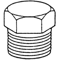 1 in. Threaded 150# 316 Stainless Steel Hex Plug