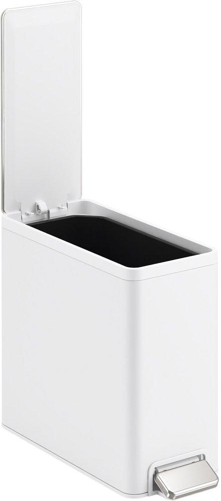 KOHLER Stainless Steel 12-3/4 x 6-1/2 in. Stainless Steel Slim Step Trash Can 