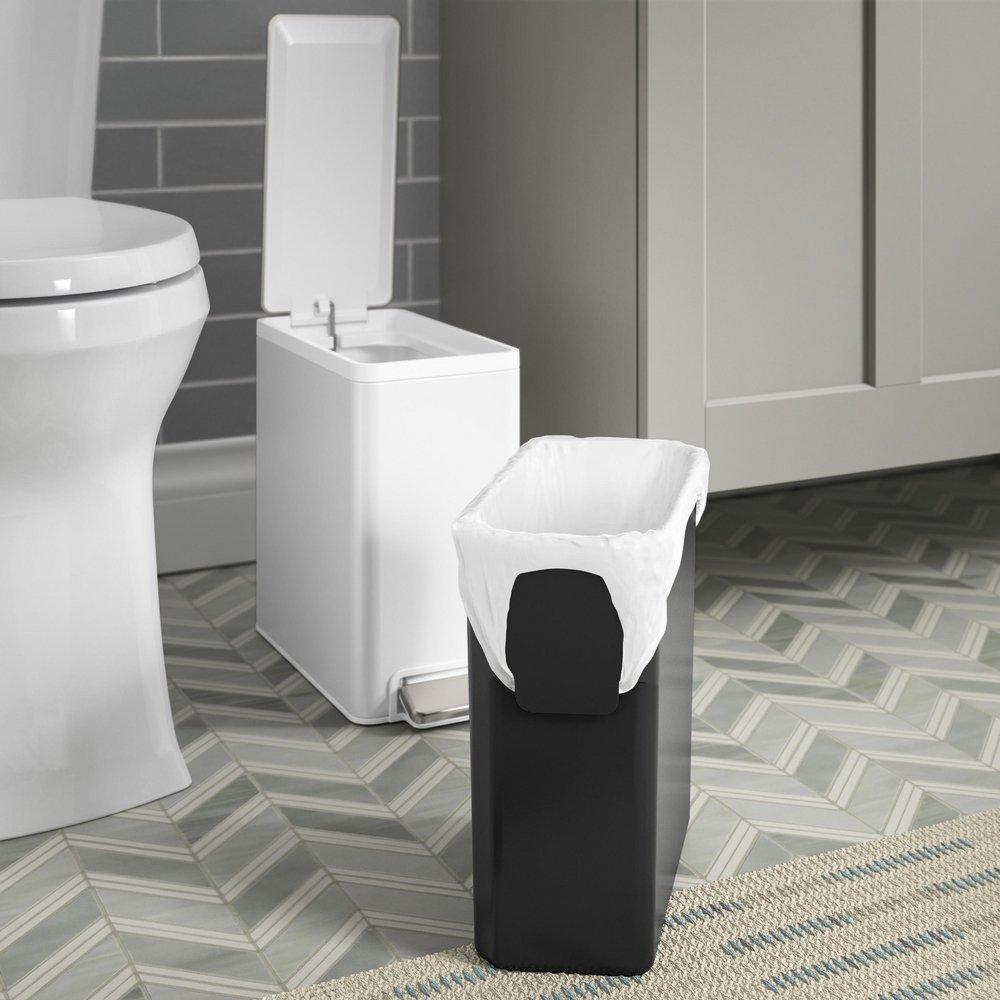 KOHLER Stainless Steel 12-3/4 x 6-1/2 in. Stainless Steel Slim Step Trash Can 