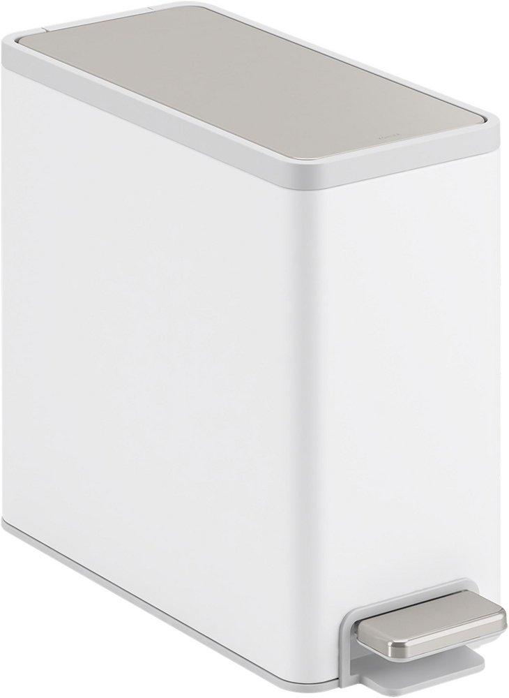 KOHLER Stainless Steel 12-3/4 x 6-1/2 in. Stainless Steel Slim Step Trash Can 