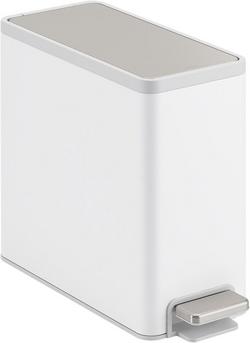 12-3/4 x 6-1/2 in. 2.5 gal Stainless Steel Slim Step Trash Can