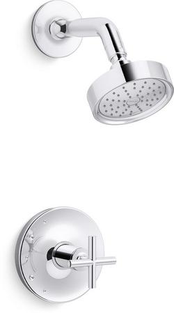 One Handle Single Function Shower Faucet in Polished Chrome (Trim Only)
