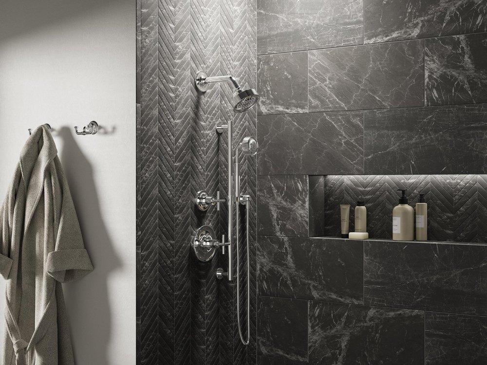 KOHLER Polished Chrome One Handle Single Function Shower Faucet (Trim Only) 