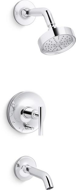 One Handle Single Function Bathtub & Shower Faucet in Polished Chrome (Trim Only)