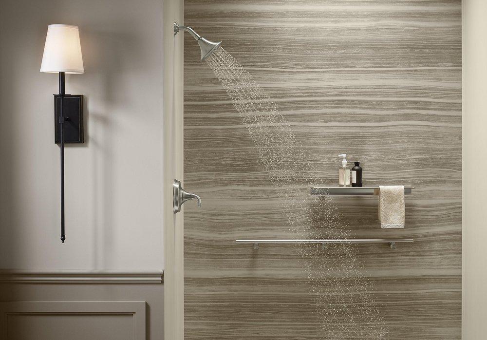 KOHLER Vibrant® Brushed Nickel One Handle Single Function Shower Faucet (Trim Only) 