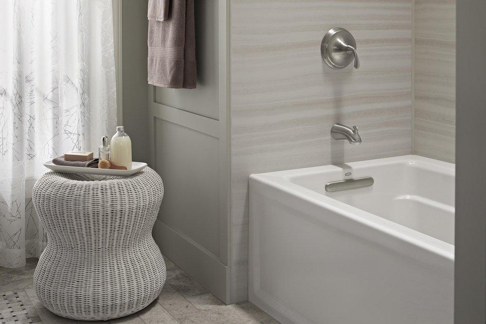KOHLER Vibrant Brushed Nickel One Handle Single Function Shower Faucet (Trim Only) 