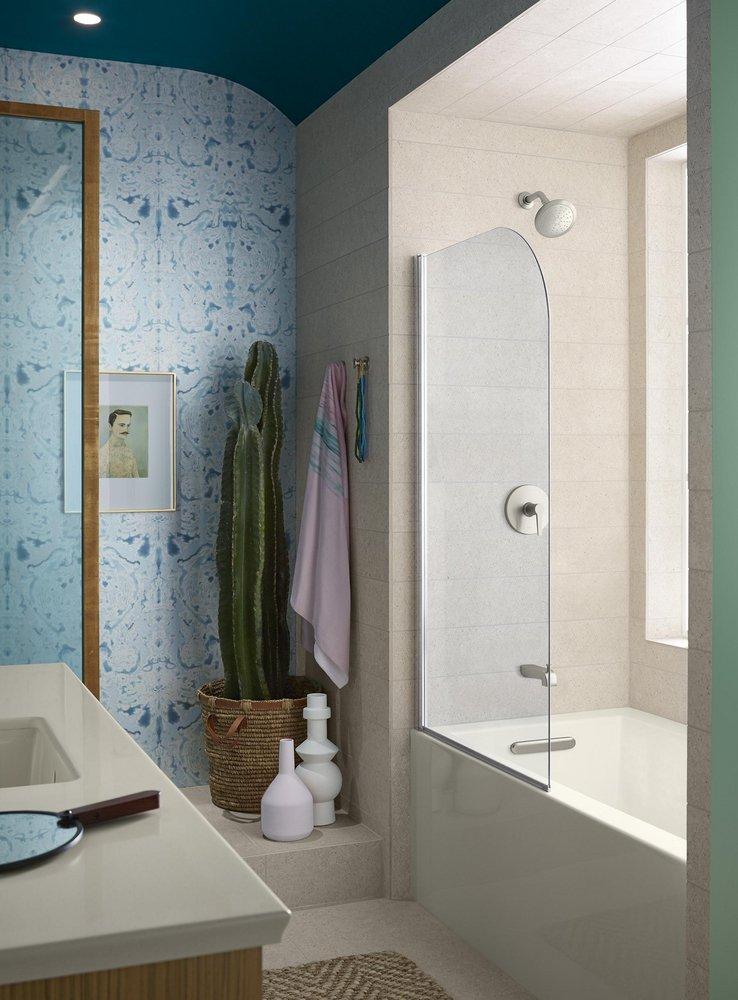 KOHLER Brushed Nickel One Handle Single Function Bathtub & Shower Faucet (Trim Only) 