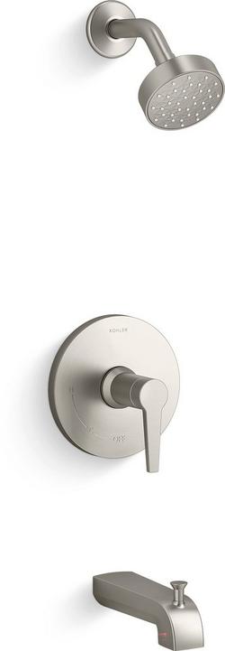 One Handle Single Function Bathtub & Shower Faucet in Brushed Nickel (Trim Only)