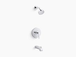 One Handle Single Function Bathtub & Shower Faucet in Polished Chrome (Trim Only)