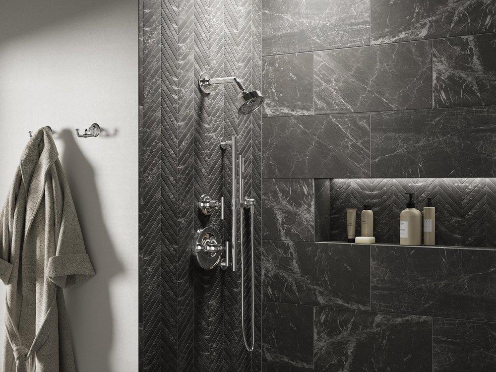 KOHLER Polished Chrome One Handle Single Function Shower Faucet (Trim Only) 