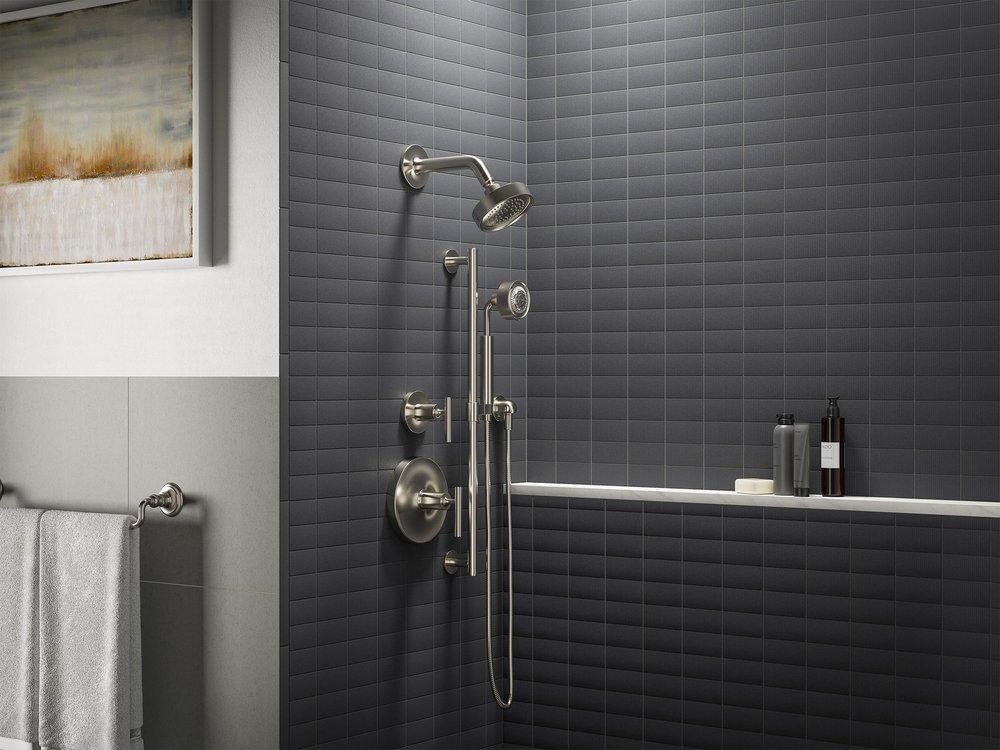 KOHLER Vibrant Brushed Nickel One Handle Single Function Shower Faucet (Trim Only) 