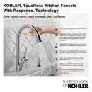 KOHLER Polished Chrome Single Handle Pull Down Kitchen Faucet 