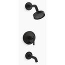 KOHLER Matte Black Single Handle Single Function Bathtub & Shower Faucet (Trim Only) 