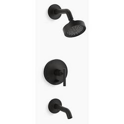 One Handle Single Function Bathtub & Shower Faucet in Matte Black (Trim Only)