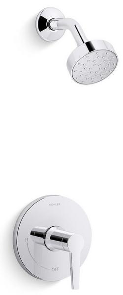 One Handle Single Function Shower Faucet in Polished Chrome (Trim Only)