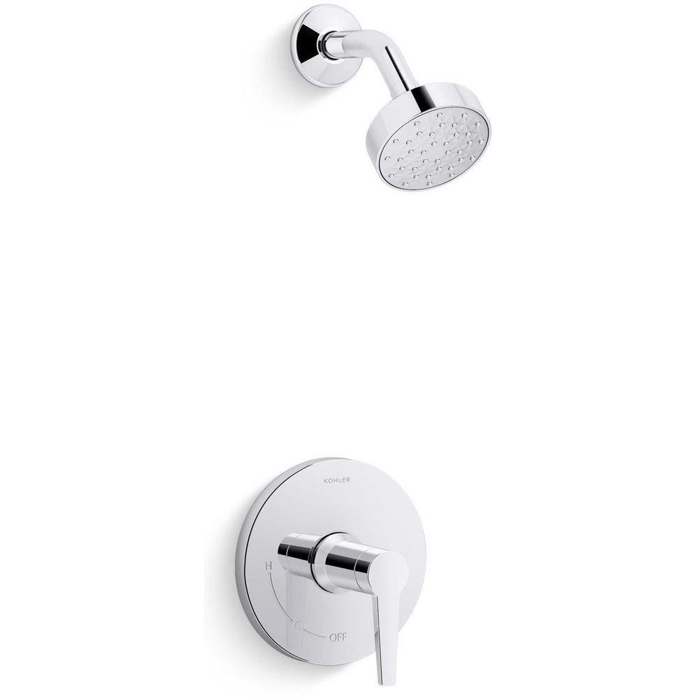 KOHLER Polished Chrome Single Handle Single Function Shower Faucet (Trim Only) 