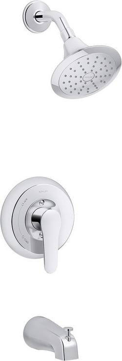 One Handle Single Function Bathtub & Shower Faucet in Brushed Chrome (Trim Only)