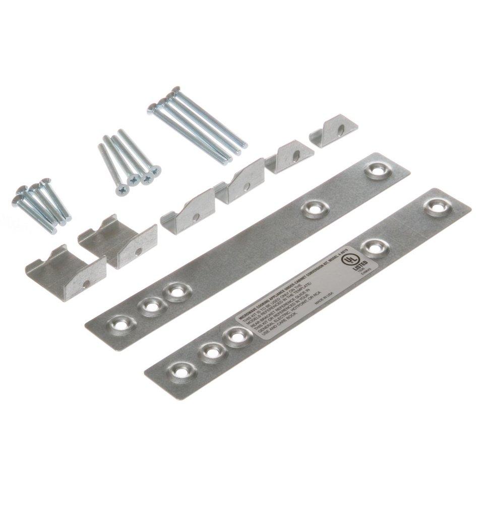 GE&reg; Stainless Steel 13/100 x 1-1/4 in. Undercabinet Microwave Mounting Kit 