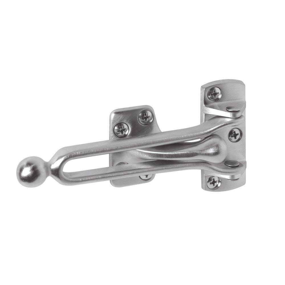 Satin Chrome Swing Bar Lock with Edge Guard in Satin Chrome 