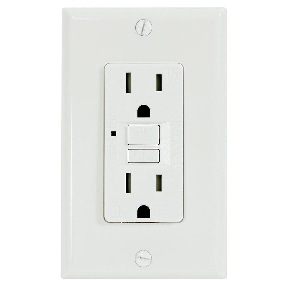 USI Electric White 120V GFCI Receptacle (Pack of 10) 