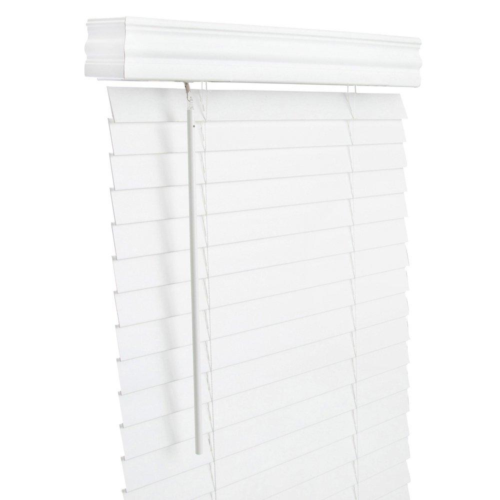 Lotus & Windoware, Inc. Off White 46 x 72 in. Corded Faux Wood 
