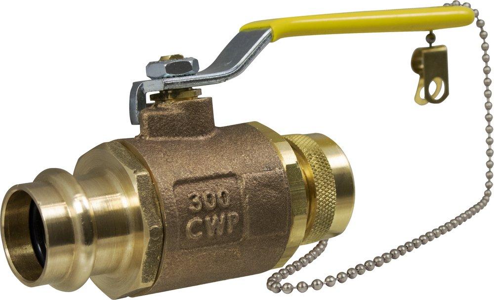 Apollo Valves Cast Bronze Full Port Press x GHT 200# Ball Valve 