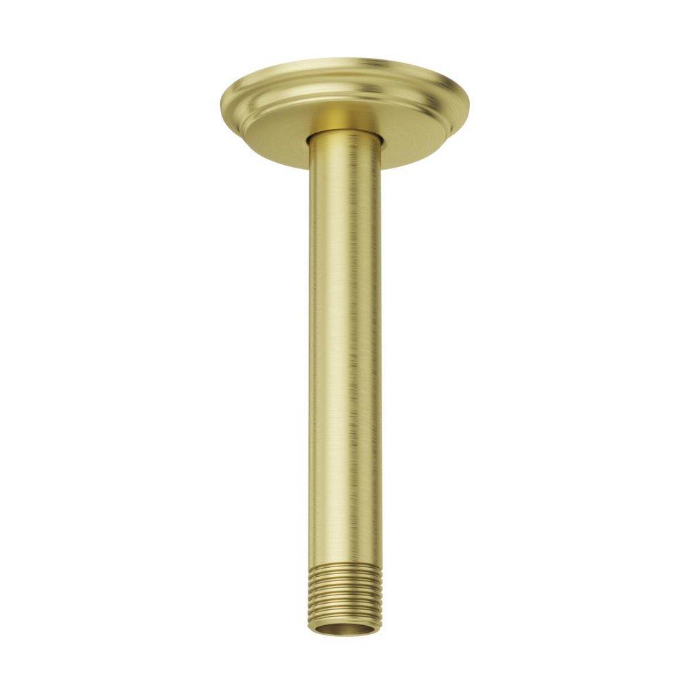 Pfister Brushed Gold 6 x 1/2 x 1-1/2 in. NPT Brass Ceiling Mount Shower Arm and Flange 