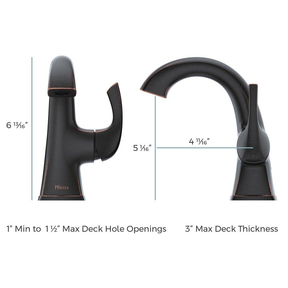 Pfister Brushed Nickel Single Handle Monoblock Vessel Filler Bathroom Sink Faucet 