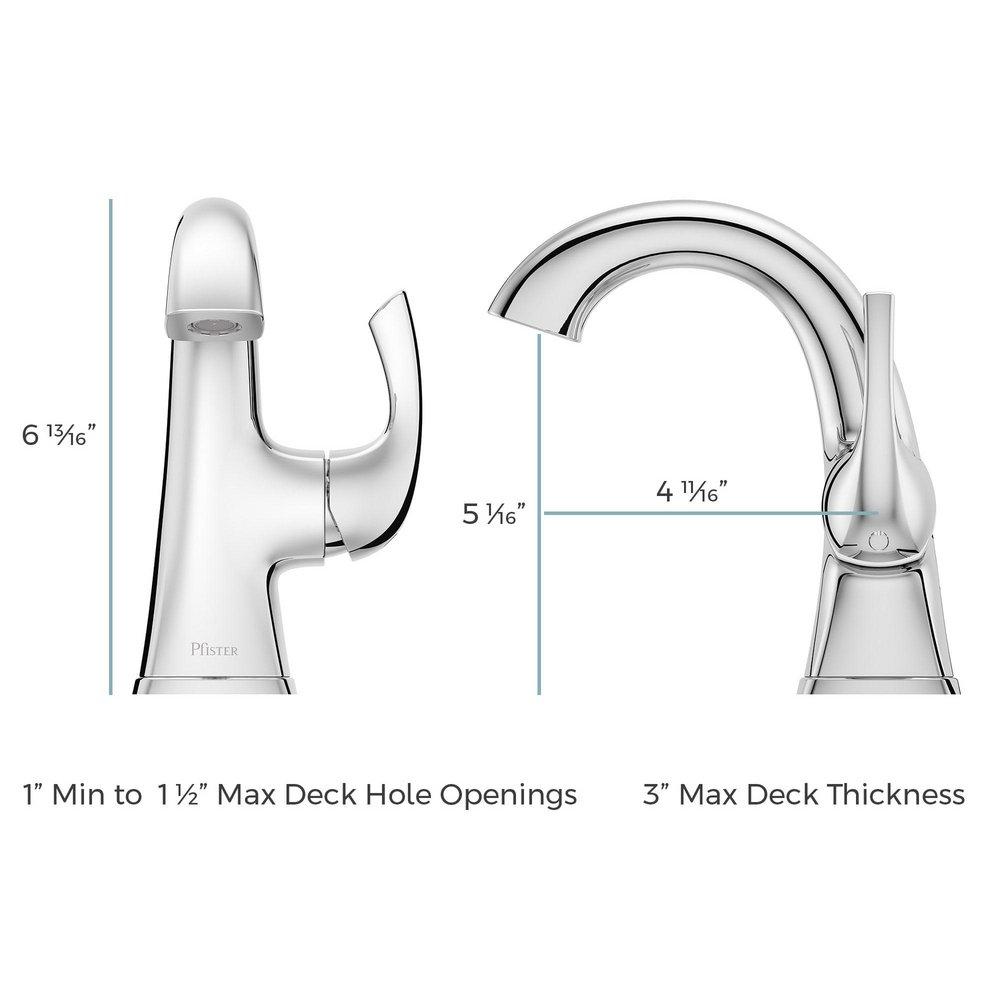 Pfister Brushed Nickel Single Handle Monoblock Vessel Filler Bathroom Sink Faucet 