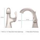 Pfister Brushed Nickel Single Handle Monoblock Bathroom Sink Faucet 