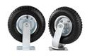 Pressto Valet Black Pneumatic Caster Wheel in Black (Set of 4) 