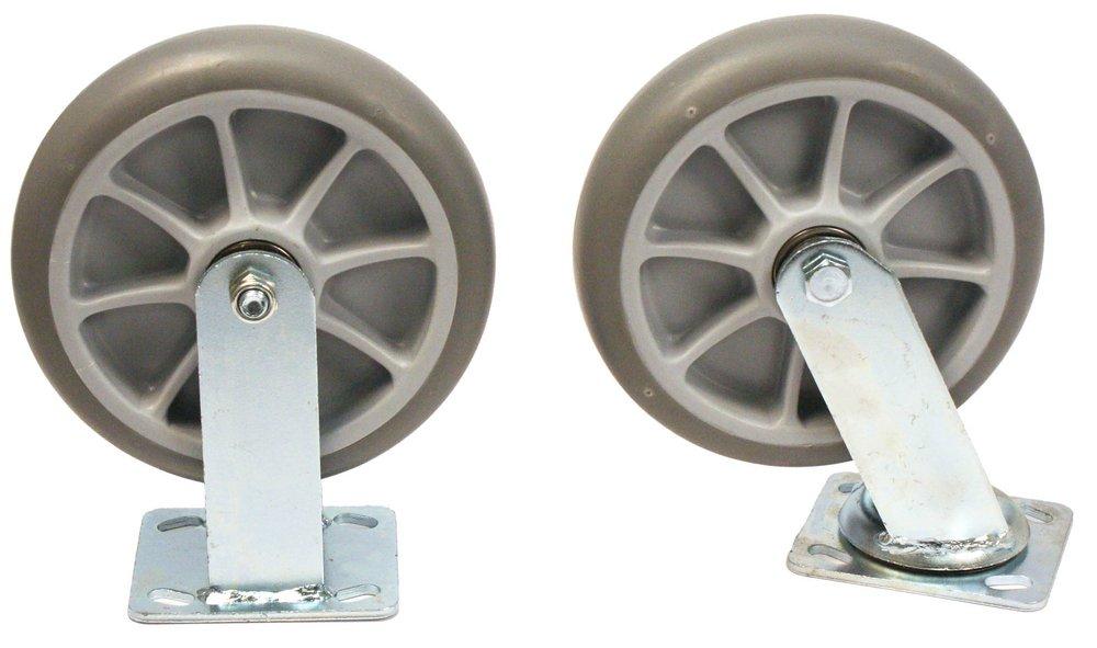 Pressto Valet Grey Semi Pneumatic Caster Wheel in Grey (Set of 4) 