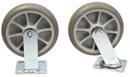 Pressto Valet Grey Semi Pneumatic Caster Wheel in Grey (Set of 4) 
