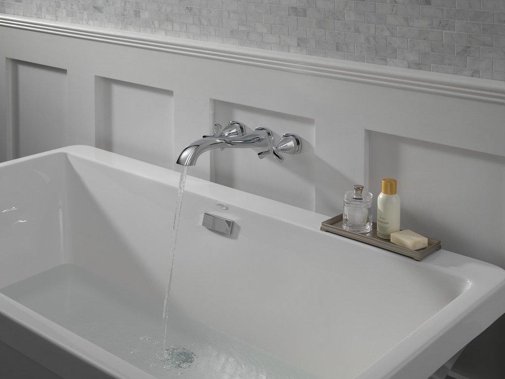 Delta Stryke: Wall Mounted Tub Filler 