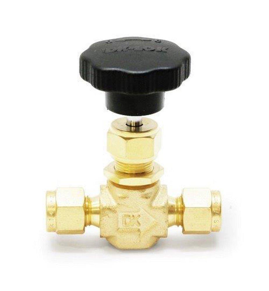 DK-LOK&reg; Brass OD Tube Forged Needle Valve 
