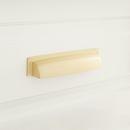 Signature Hardware Satin Brass 5 in. Brass Cup Pull 