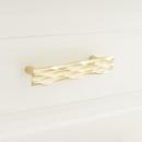 5 in. Brass Rectangular Cabinet Pull in Polished Rose Gold