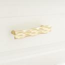 5 in. Brass Rectangular Cabinet Pull in Polished Nickel