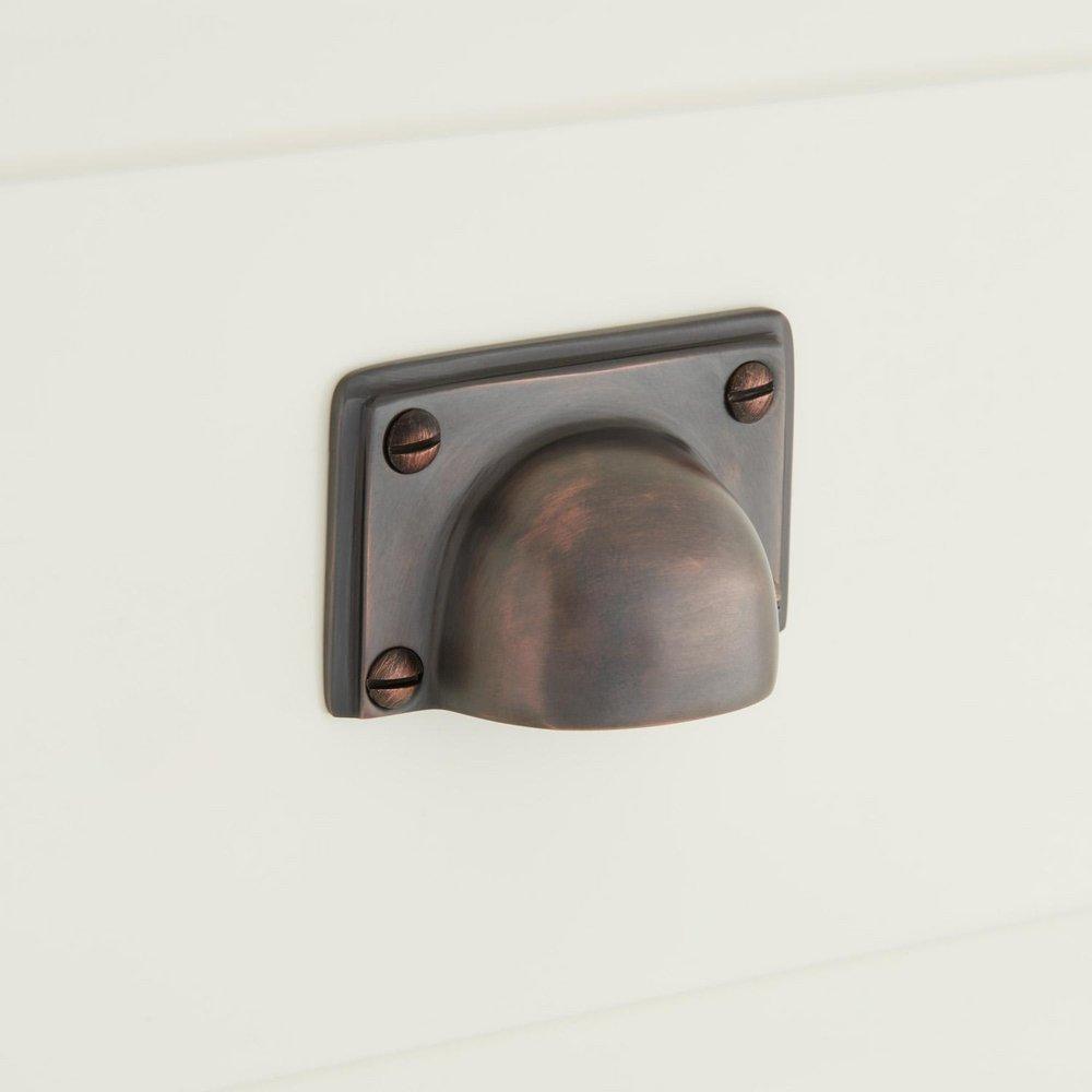 Signature Hardware Brushed Nickel 6-1/4 in. Brass Cabinet Pull 