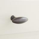 Signature Hardware Oil Rubbed Bronze 2-1/8 in. Brass Oval Cabinet Knob 