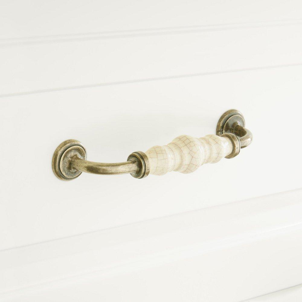 Signature Hardware Bronze 5 in. Ceramic Cabinet Pull 